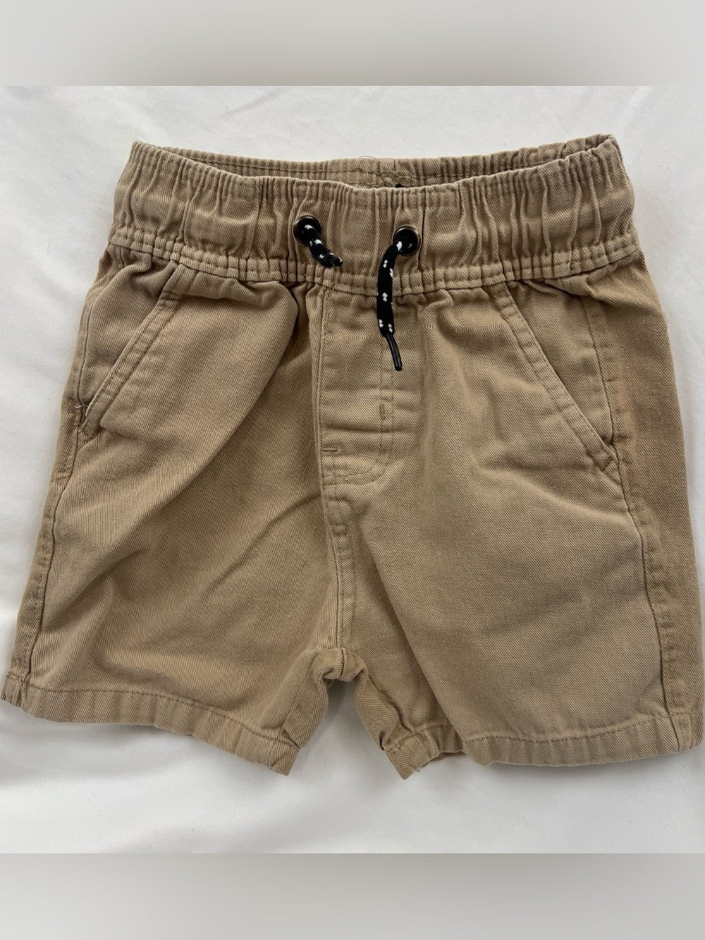 Canyon Club Chino Shorts Boys 2T Khaki Drawstring Elastic Waist Pockets Pull On